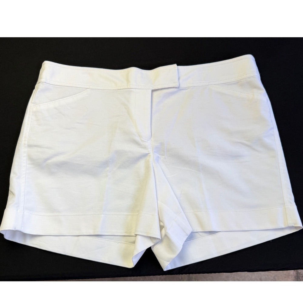 Ann Taylor Signature White Shorts Size 14 NWT Tailored Cotton Resort Capsule